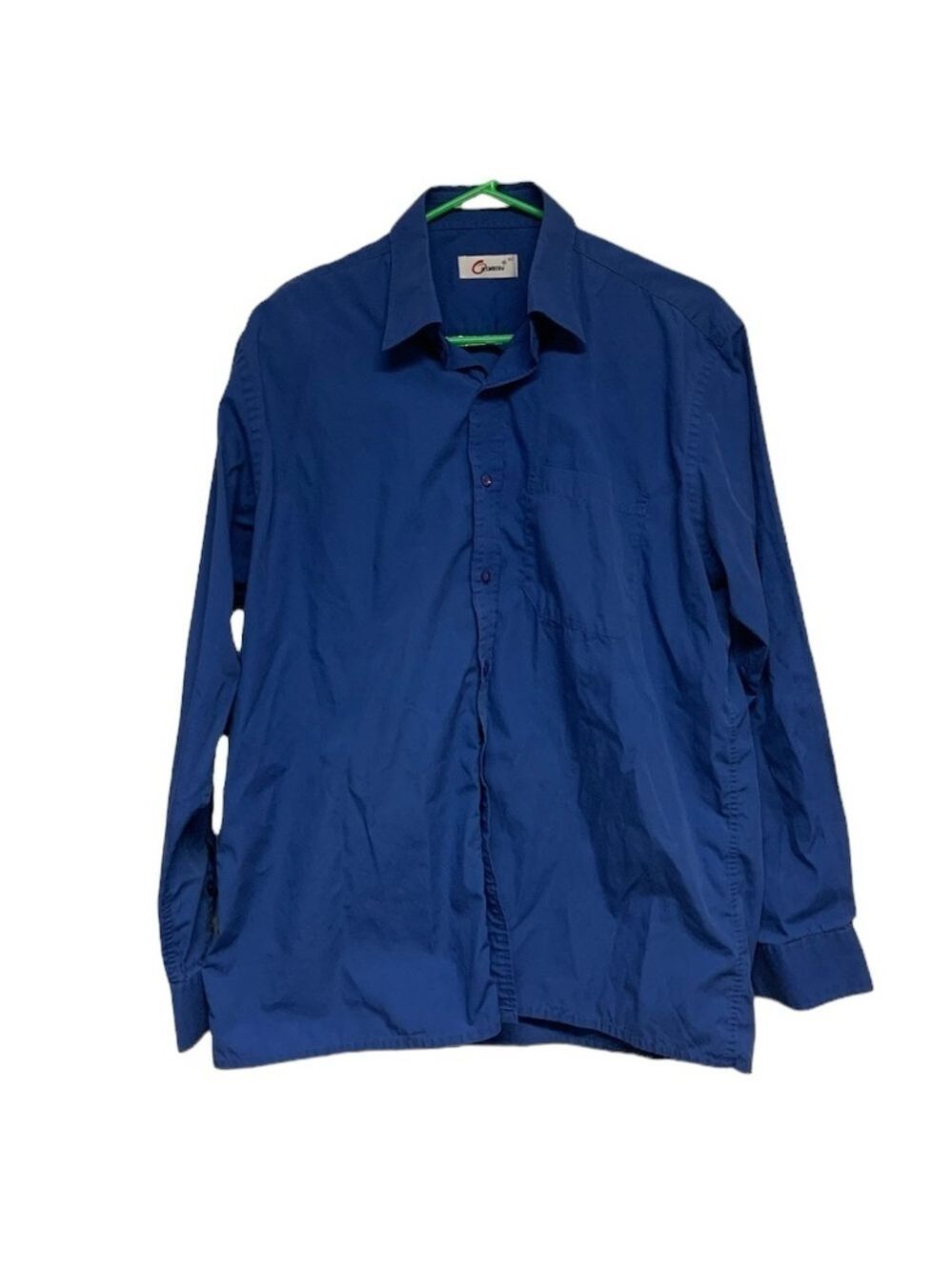 Oxemberg blue long sleeve mens formal office work button down size L Large EUC